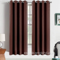 Cortinas opacas marrón chocolate de 63 pulgadas de largo